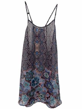 RAGA Made in India OVERSIZED Swim Coverup Sheer Side Tie Adjustable Straps Small